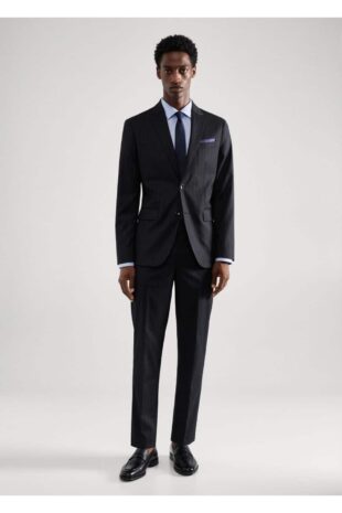 کت آبی مردانه مانگو 57074759