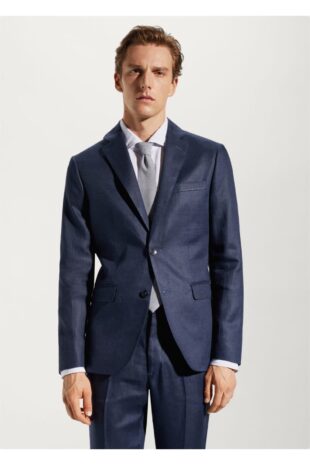 کت لاجورد مردانه مانگو 57000553