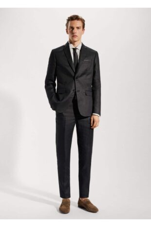 کت سیاه مردانه مانگو 57020027