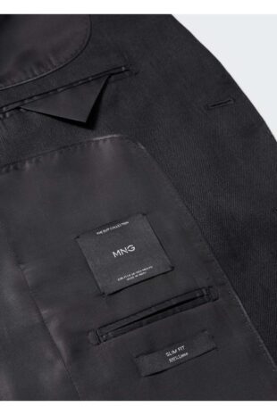 کت سیاه مردانه مانگو 57020027