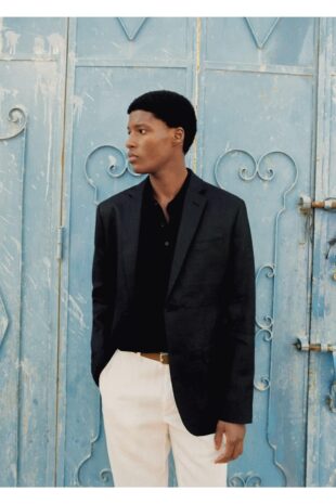 کت سیاه مردانه مانگو 57020027