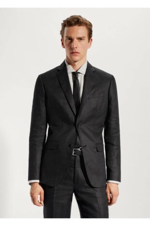 کت سیاه مردانه مانگو 57020027