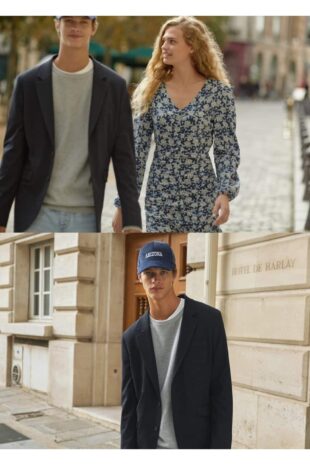 کت لاجورد مردانه مانگو 57092518