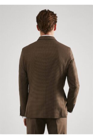 کت قهوه ای مردانه مانگو 57004763