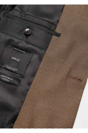 کت قهوه ای مردانه مانگو 57004763