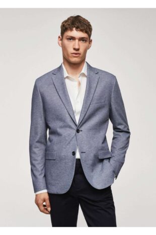 کت آبی مردانه مانگو 57050550