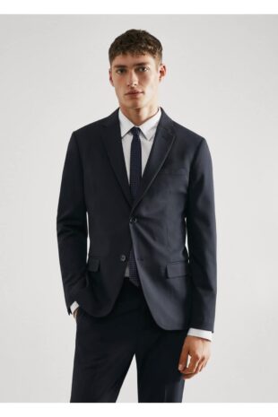 کت لاجورد مردانه مانگو 57050560