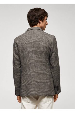 کت قهوه ای مردانه مانگو 57057709