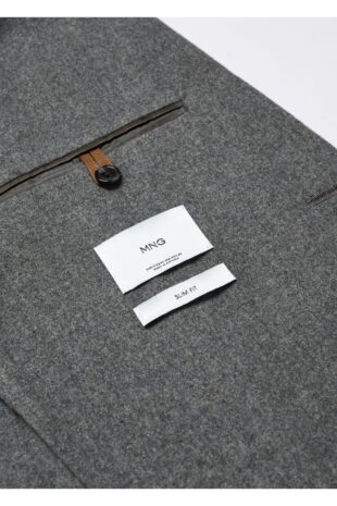 کت خاکستری مردانه مانگو 57077707