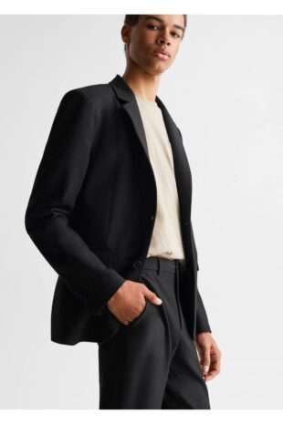 کت سیاه مردانه مانگو 47020453