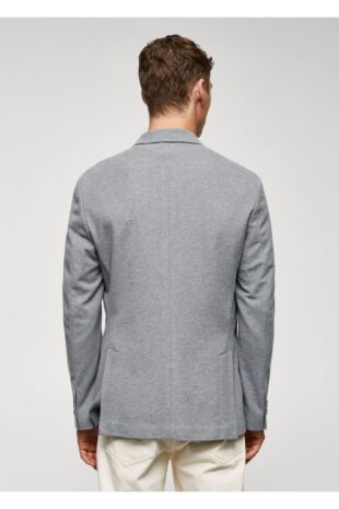 کت خاکستری مردانه مانگو 57040670