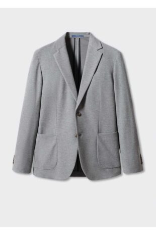 کت خاکستری مردانه مانگو 57040670