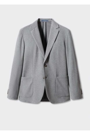 کت خاکستری مردانه مانگو 57040670