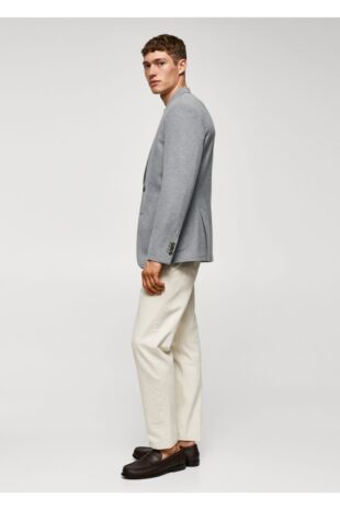 کت خاکستری مردانه مانگو 57040670