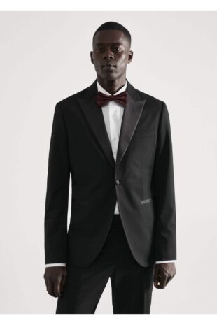 کت سیاه مردانه مانگو 57040713