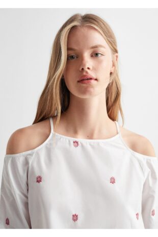 بلوز بژ زنانه مانگو 57052890