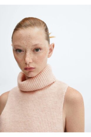 تی شرت صورتی زنانه مانگو 57059089