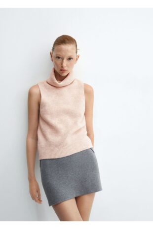 تی شرت صورتی زنانه مانگو 57059089