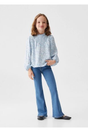 بلوز آبی دخترانه مانگو 57084419