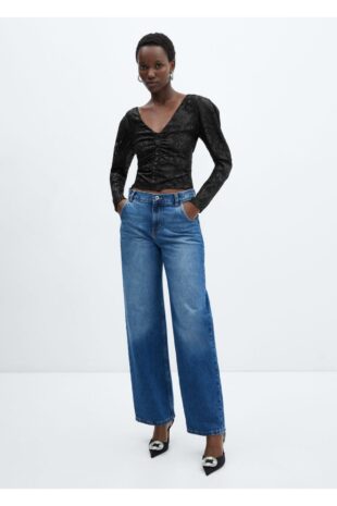 بلوز سیاه زنانه مانگو 57039109