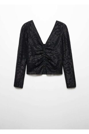 بلوز سیاه زنانه مانگو 57039109