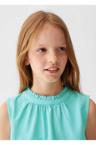 بلوز فیروزه دخترانه مانگو 57040371