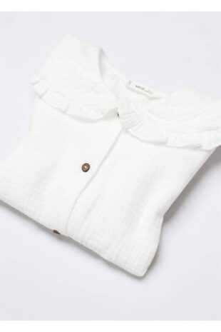 بلوز سفید دخترانه مانگو 57093265