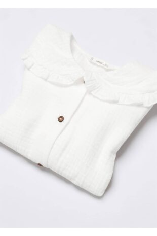 بلوز سفید دخترانه مانگو 57093265