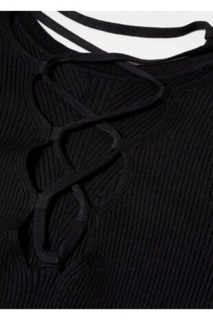 تی شرت سیاه زنانه مانگو 57010890