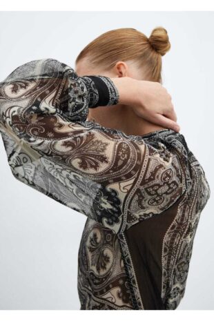 بلوز سیاه زنانه مانگو 57048277