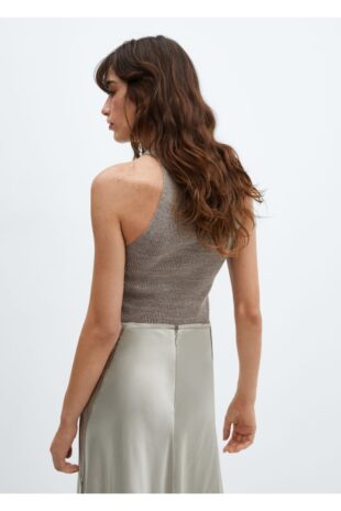 تی شرت نقره اي زنانه مانگو 57079119