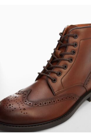 بوت قهوه ای مردانه مانگو 57006031