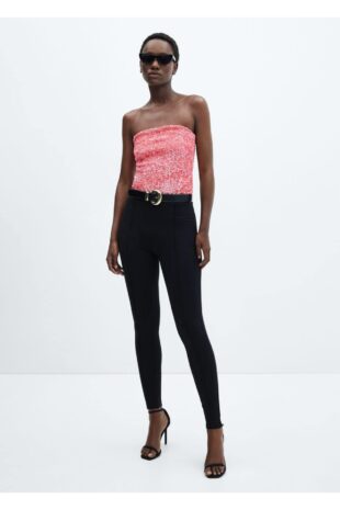 بادی صورتی زنانه مانگو 57019108