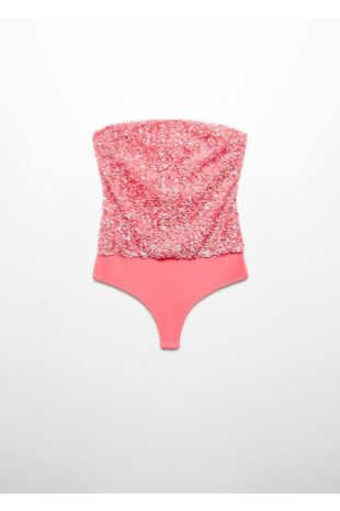 بادی صورتی زنانه مانگو 57019108