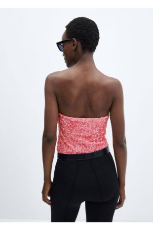 بادی صورتی زنانه مانگو 57019108