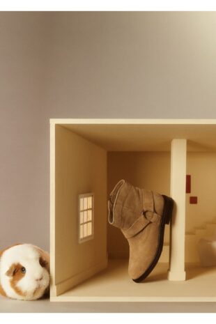 بوت قهوه ای دخترانه مانگو 57054758