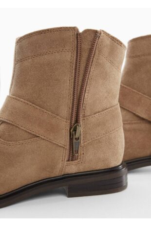 بوت قهوه ای دخترانه مانگو 57054758