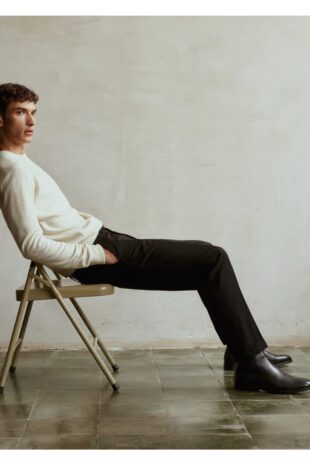 بوت قهوه ای مردانه مانگو 57095963