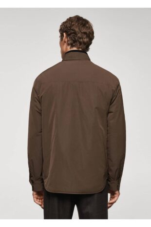 کت قهوه ای مردانه مانگو 57027706