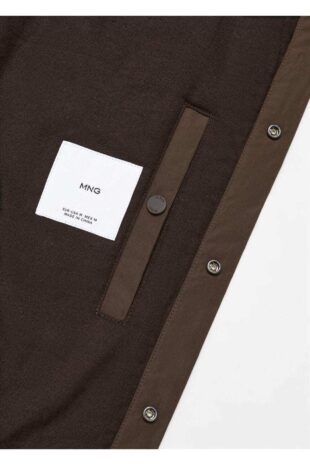 کت قهوه ای مردانه مانگو 57027706