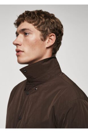 کت قهوه ای مردانه مانگو 57027706