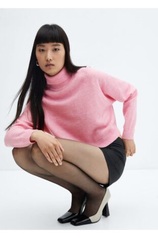 بافت صورتی زنانه مانگو 57007740