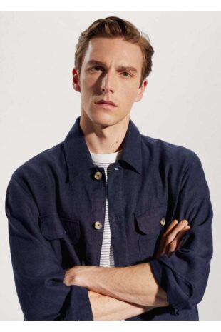 کت لاجورد مردانه مانگو 57010557