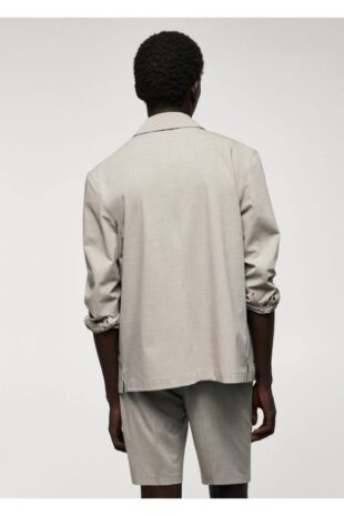 کت بژ مردانه مانگو 57022503