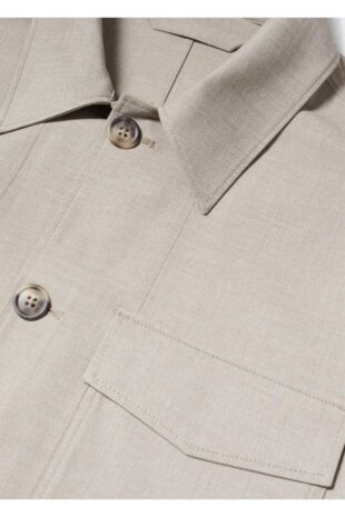 کت بژ مردانه مانگو 57022503