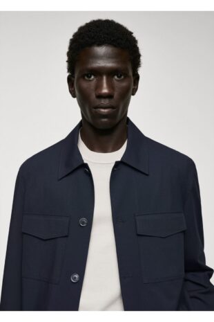 کت لاجورد مردانه مانگو 57022504