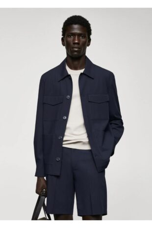 کت لاجورد مردانه مانگو 57022504