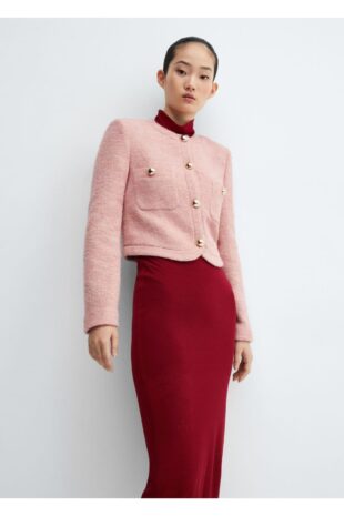 کت صورتی زنانه مانگو 57088278