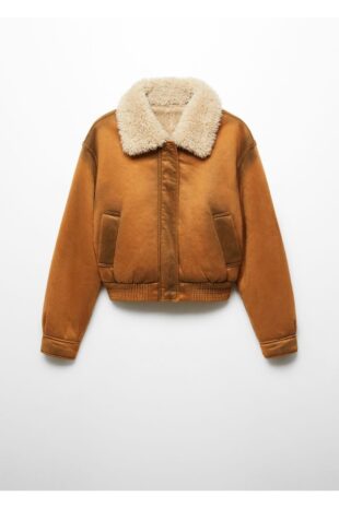 کت قهوه ای زنانه مانگو 57097712