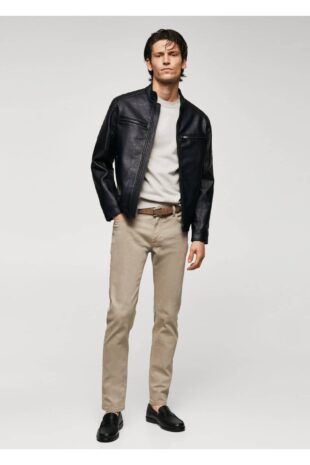 کت سیاه مردانه مانگو 57022505